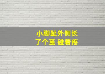 小脚趾外侧长了个茧 碰着疼